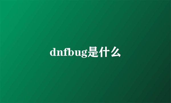 dnfbug是什么