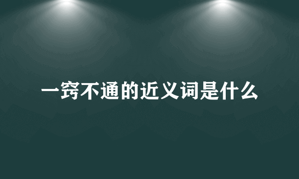 一窍不通的近义词是什么