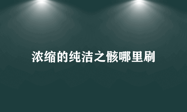 浓缩的纯洁之骸哪里刷