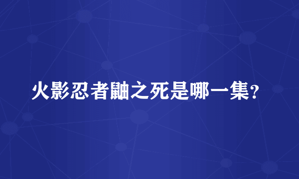 火影忍者鼬之死是哪一集？