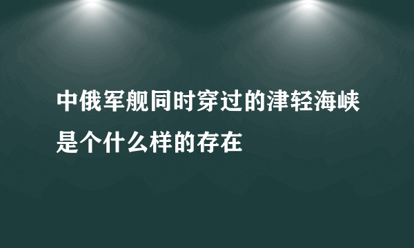 中俄军舰同时穿过的津轻海峡是个什么样的存在