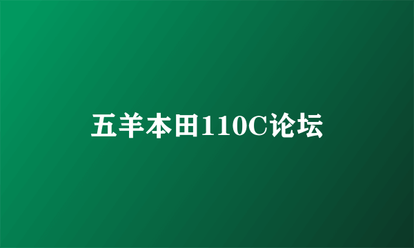 五羊本田110C论坛