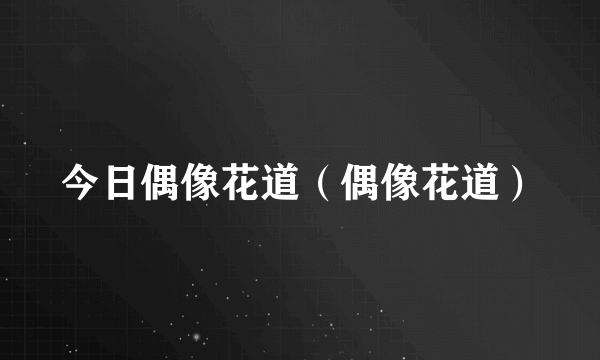 今日偶像花道（偶像花道）