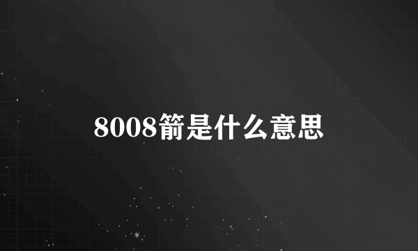 8008箭是什么意思