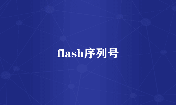 flash序列号