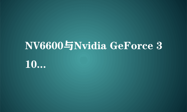 NV6600与Nvidia GeForce 310M那个好