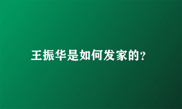 王振华是如何发家的？