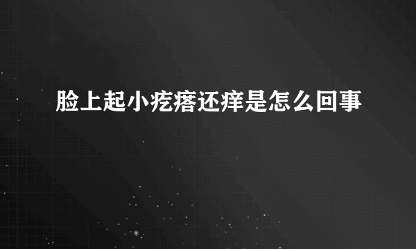 脸上起小疙瘩还痒是怎么回事