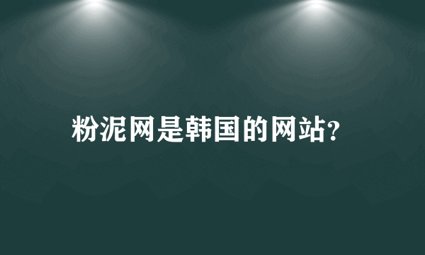 粉泥网是韩国的网站？