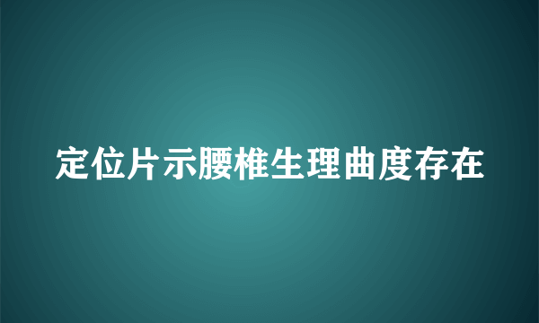 定位片示腰椎生理曲度存在