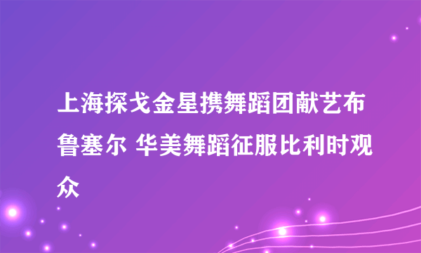 上海探戈金星携舞蹈团献艺布鲁塞尔 华美舞蹈征服比利时观众