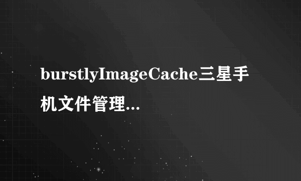 burstlyImageCache三星手机文件管理器里的这个文件夹是什么东西