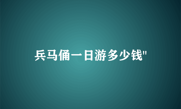 兵马俑一日游多少钱