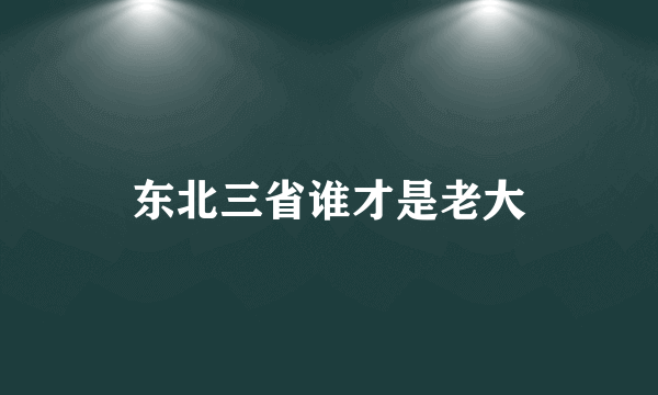 东北三省谁才是老大