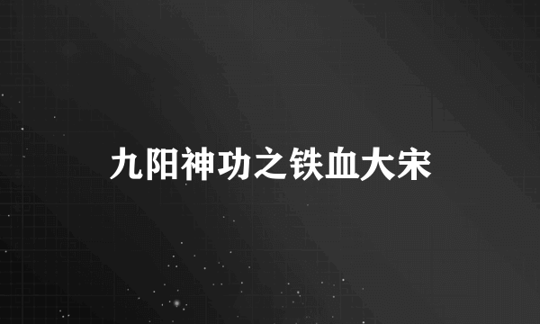 九阳神功之铁血大宋