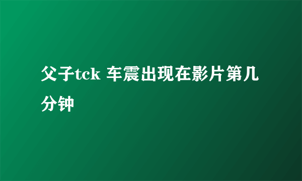 父子tck 车震出现在影片第几分钟