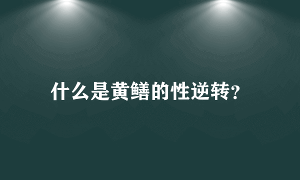 什么是黄鳝的性逆转？