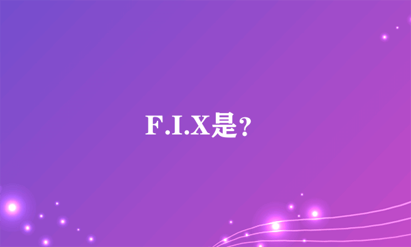 F.I.X是？