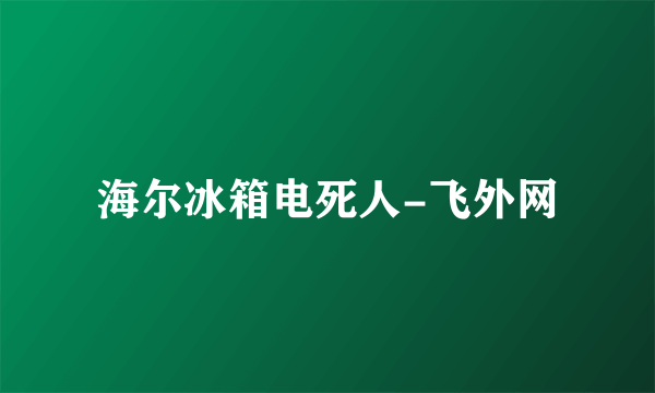 海尔冰箱电死人-飞外网