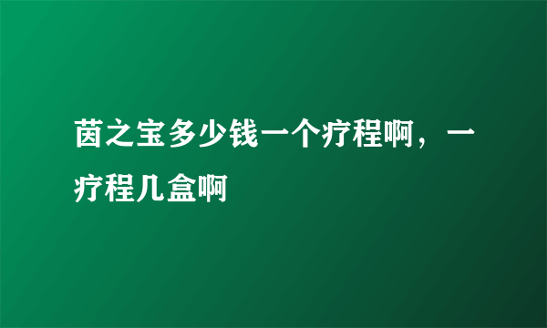 茵之宝多少钱一个疗程啊，一疗程几盒啊