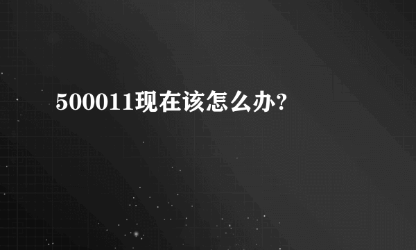 500011现在该怎么办?