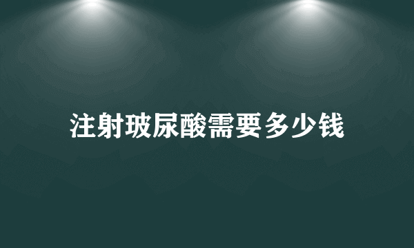 注射玻尿酸需要多少钱